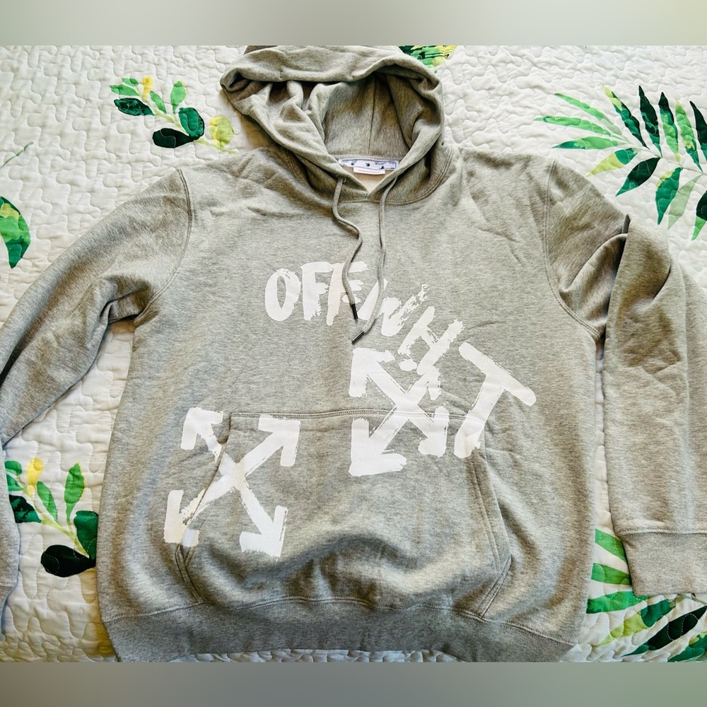 Off-White paint script arrows skate hoodie